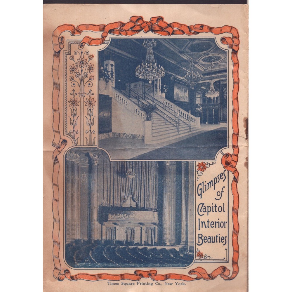 Vintage 1924 Capitol Theatre New York Program Edward Bowes Roxy Rothafel NY - Picture 2 of 3